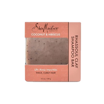 SAVON SHAMPOING - SHAMPOO BAR RHASSOUL CLAY |COCONUT & HIBISCUS - Mix Beauty : Expert de la beauté noire et métisse et aussi pour cheveux afro, crépus, frisés, bouclés