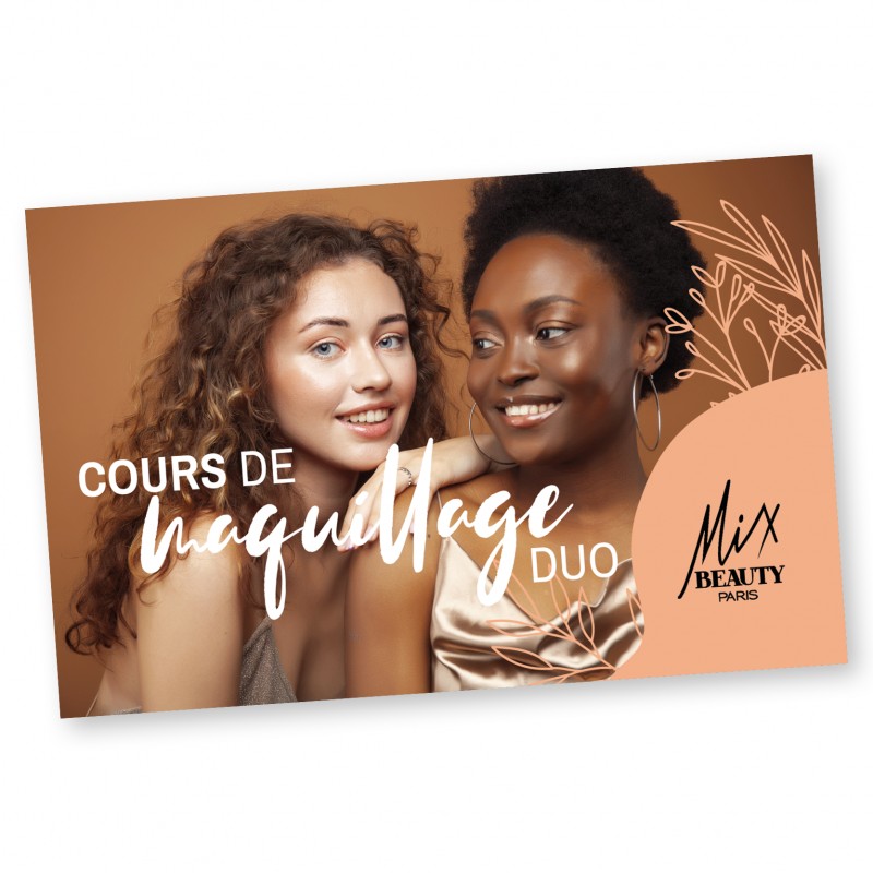 CARTE CADEAU "COURS DUO MAKE UP" - Mix Beauty : Expert de la beauté noire et métisse et aussi pour cheveux afro, crépus, frisés, bouclés
