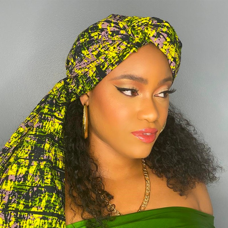 FOULARD WAX LEÏLA - Mix Beauty : Expert de la beauté noire et métisse et aussi pour cheveux afro, crépus, frisés, bouclés